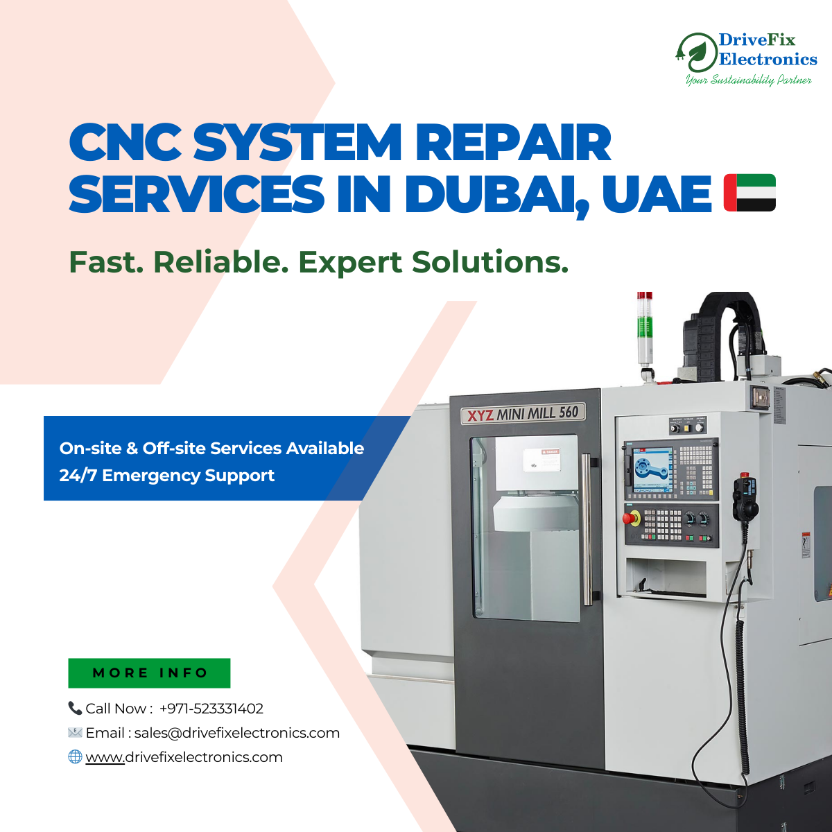 CNC System Repair Services in Dubai, UAE