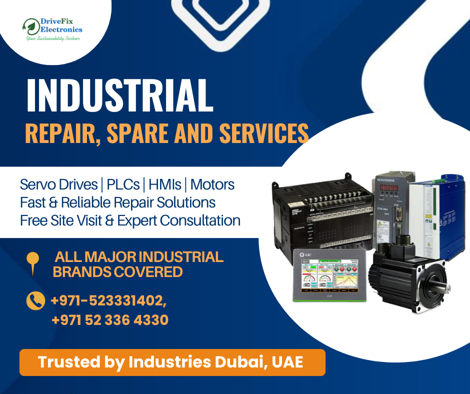 One-Stop Industrial Repair & Spare Services in UAE – DriveFix Electronics
