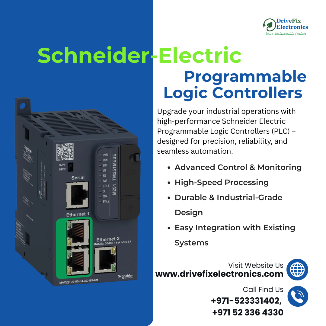 Schneider Electric Programmable Logic Controllers – Reliable Automation by DriveFix Electronics Repairing LLC