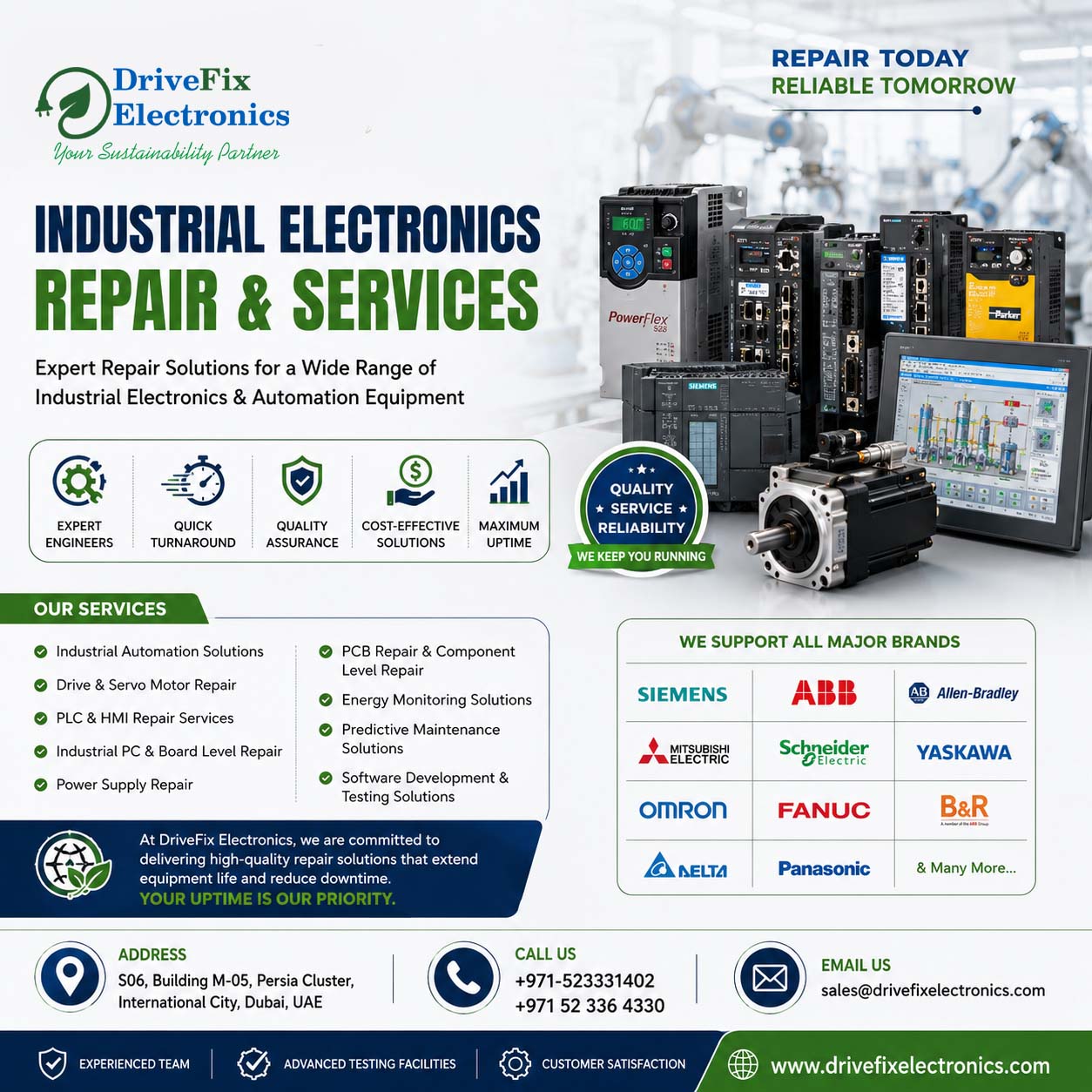 Industrial Electronics Repair Services Dubai – Reliable Industrial Automation Solutions